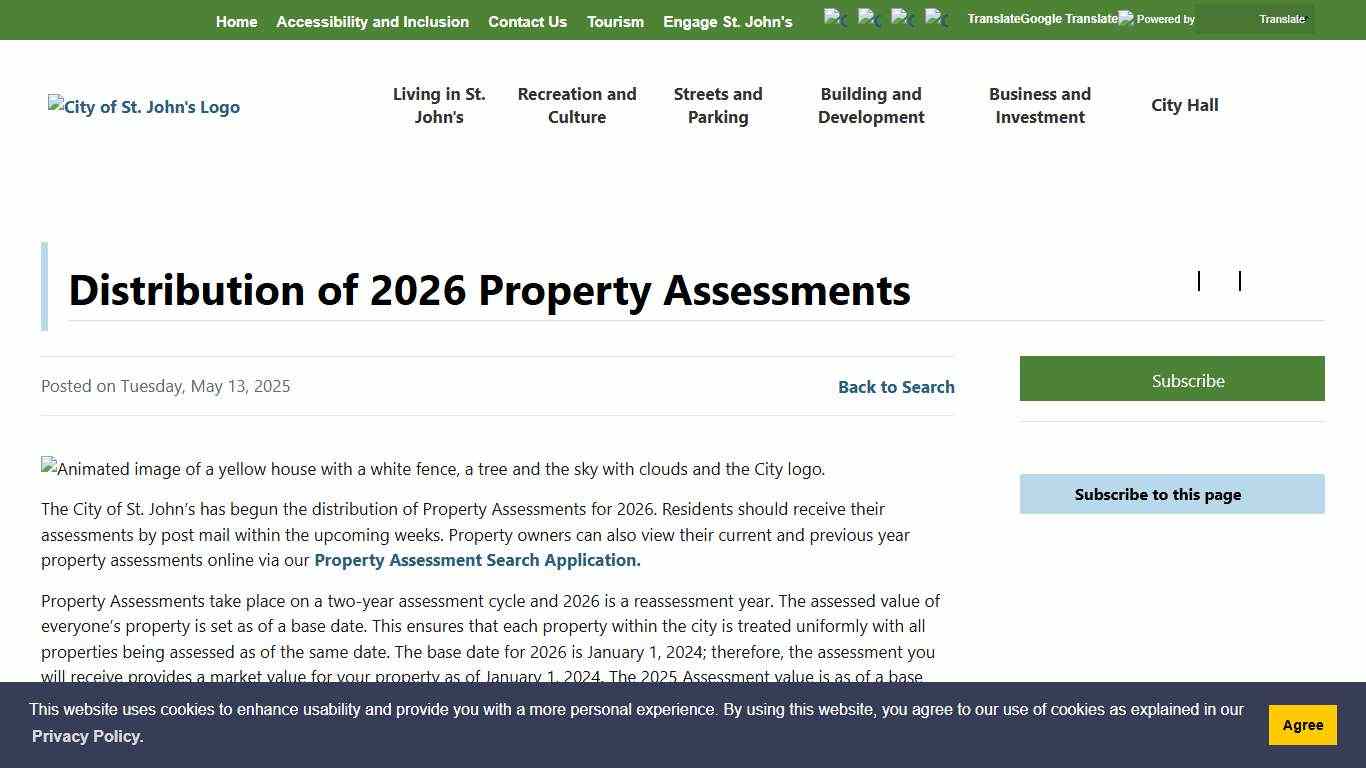 Distribution of 2026 Property Assessments - City of St Johns